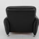1970s Armchair in Black Leather, Italy