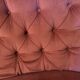 Sofa padded in old pink velvet