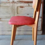 Lot of 6 ELF chairs in wood and vinyl