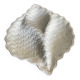 Ceramic compartmentalized leaf appetizer dish