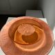 Molded pink glass dish art nouveau patterns D: 31.5cm