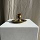 Antique gold hand candlestick with a handle fixed by 3 rivets H8 D13