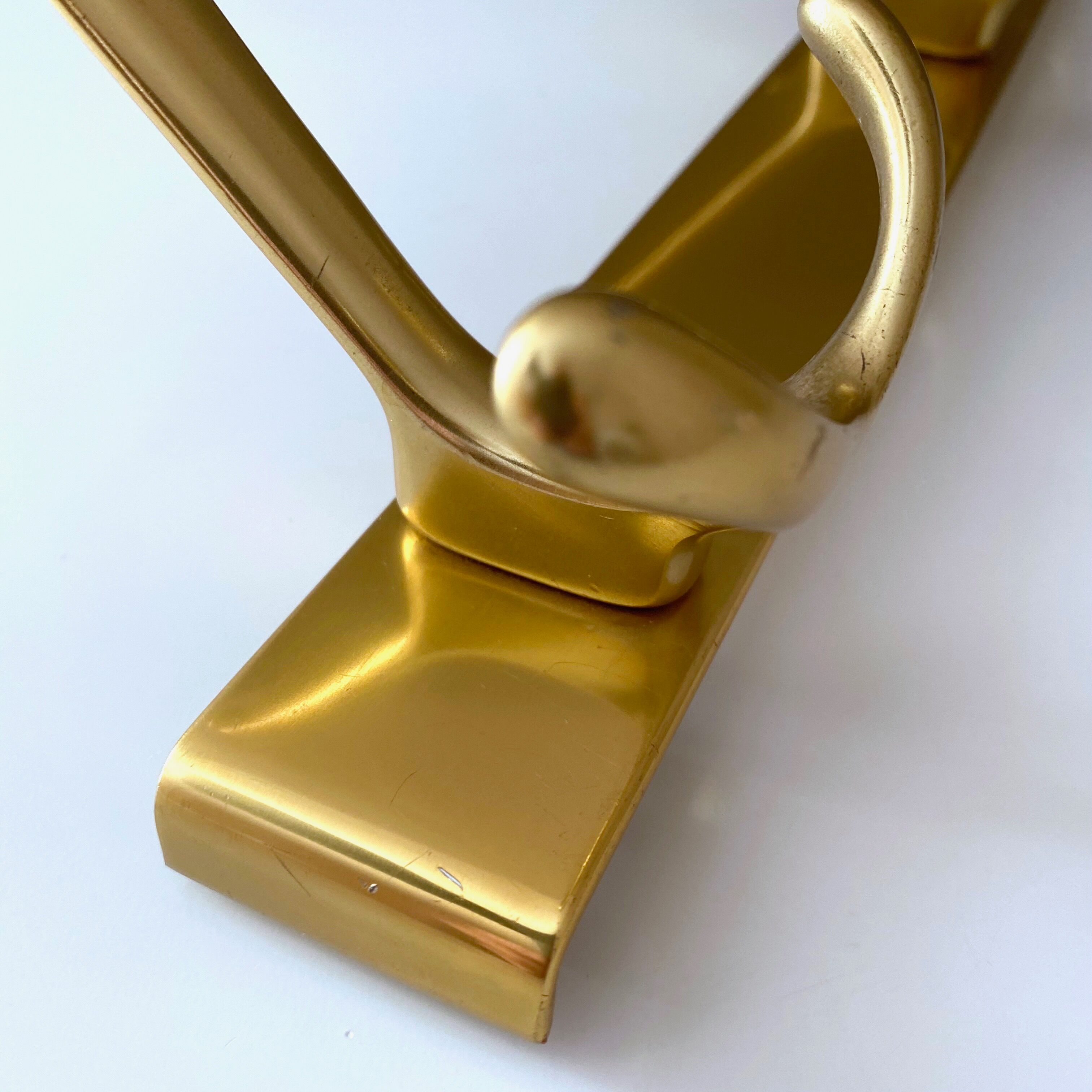 Vintage brass coat rack