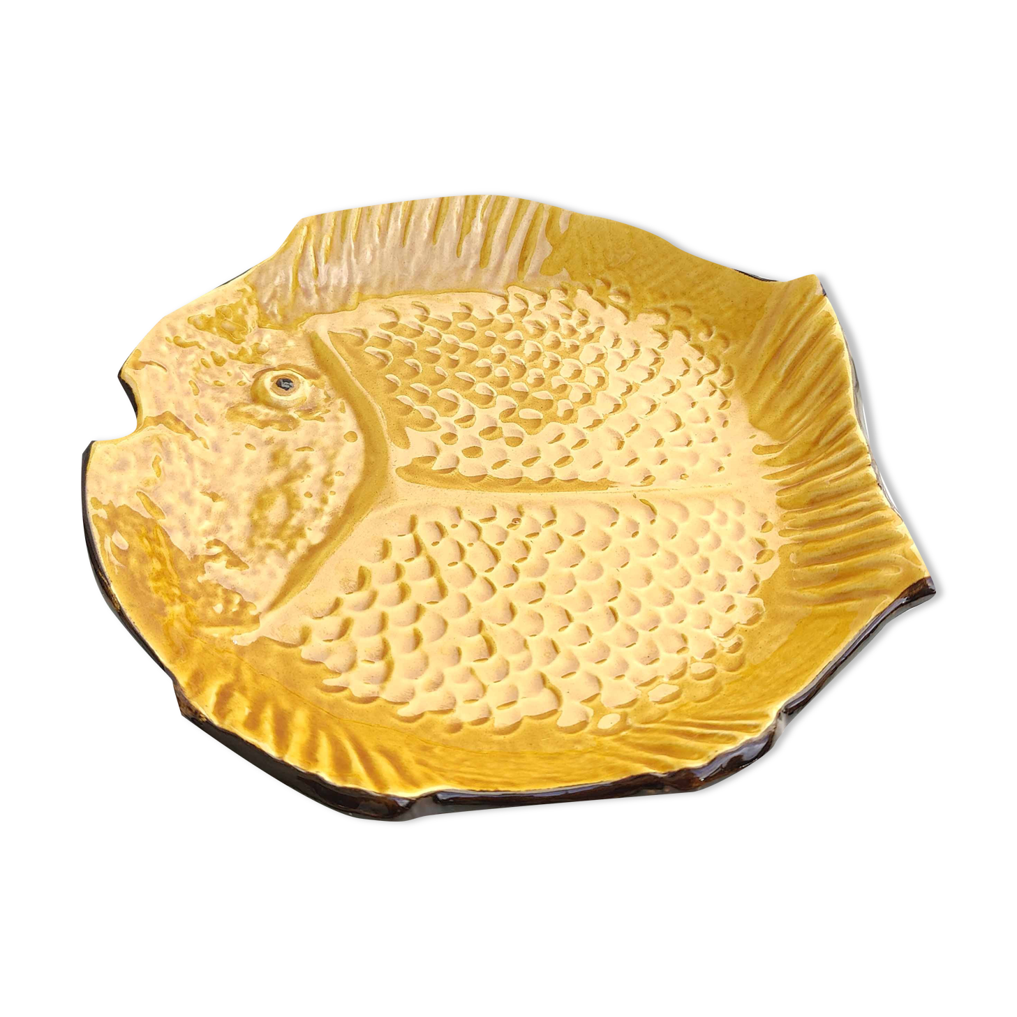 Zoomorphic dish ceramic fish Poet-Laval
