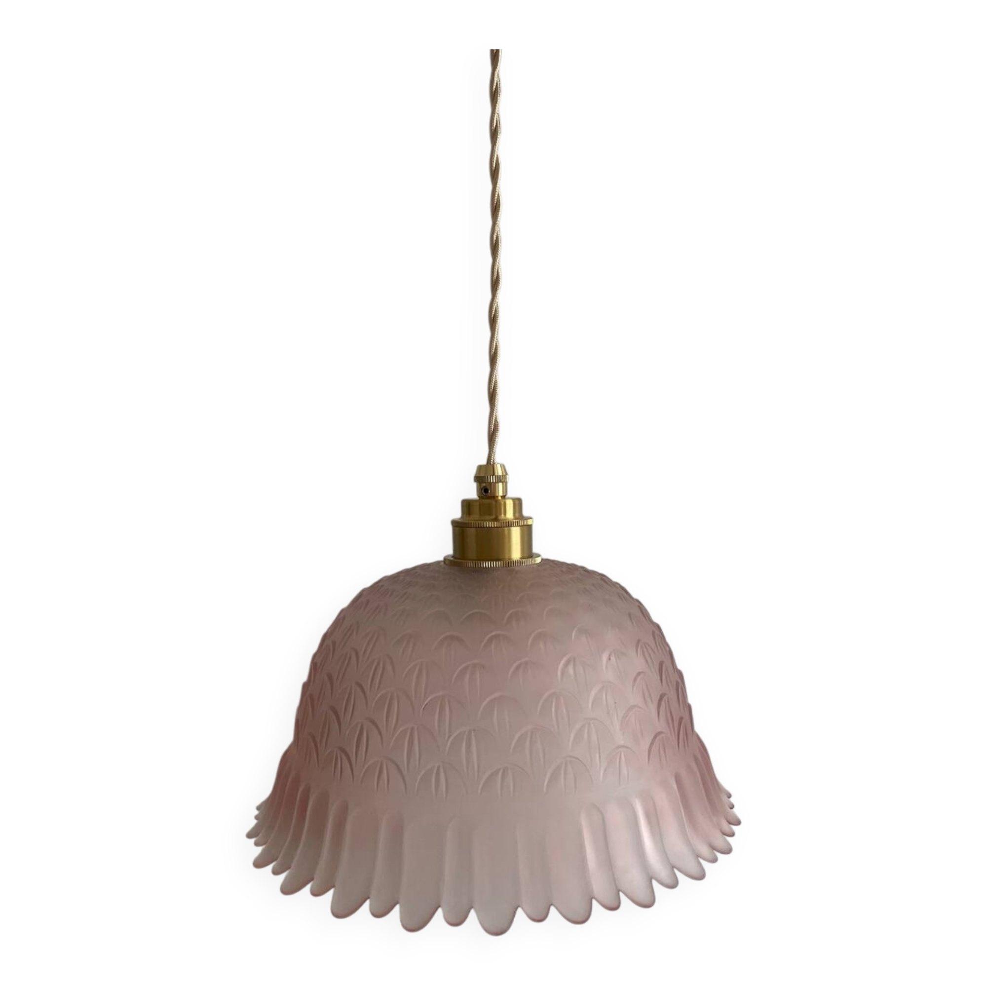 Art Deco cut glass pendant light