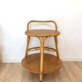 1960s/70s rattan rolling bar/serving cart