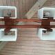 Scandinavian teak and perspex 60's luster