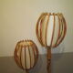 Lampadaire rotin 2 ampoules