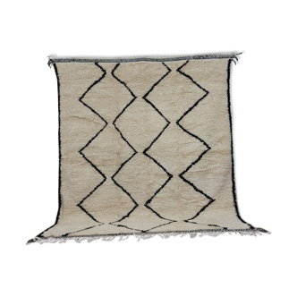Handmade wool Berber rug 220x190 cm