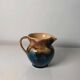 Vintage 1970s glazed ceramic pitcher - Handmade French water jug - Decorative vase in wabi-sabi style for the kitchen