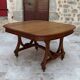 Dining room table by Maison Krieger, Art Nouveau, circa 1900, in solid oak