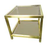 Golden side table and smoked glass