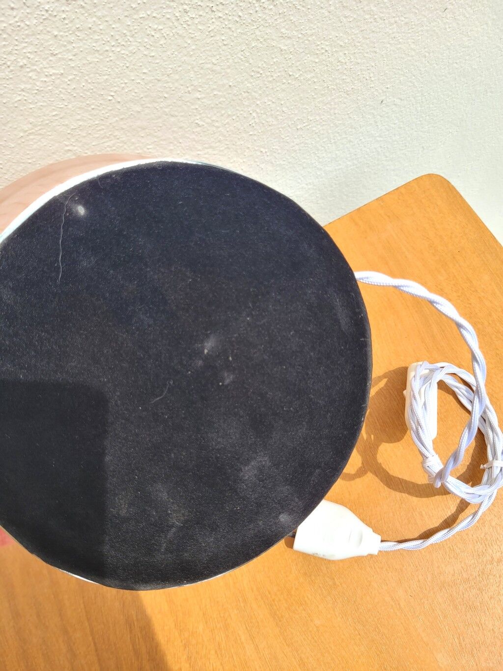 Lampe globe rose esprit Clichy rénovée