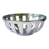 Mid Century Modernist Chrome Basket Centerpiece Bowl