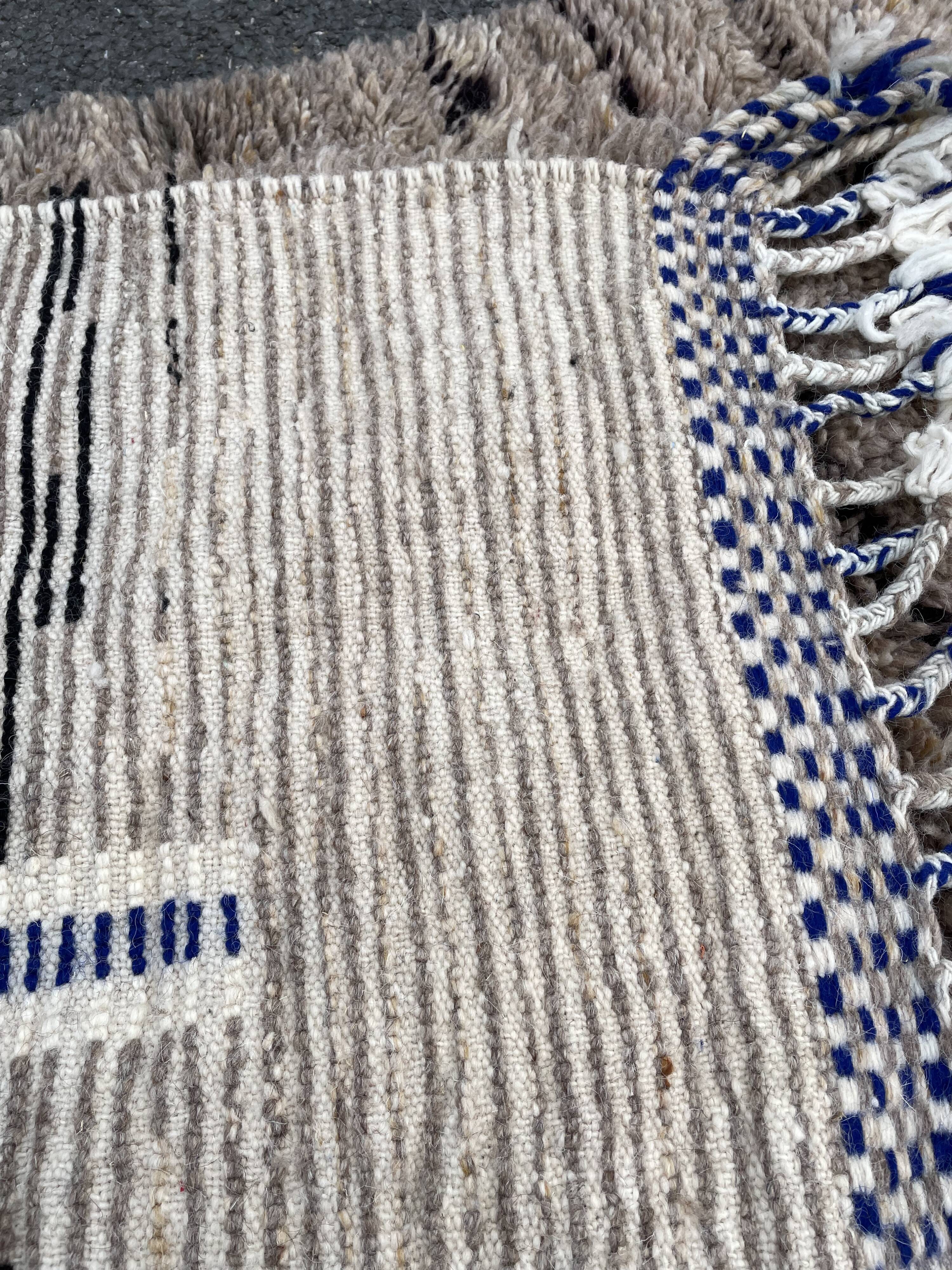 Moroccan wool hallway carpet 85x310 cm