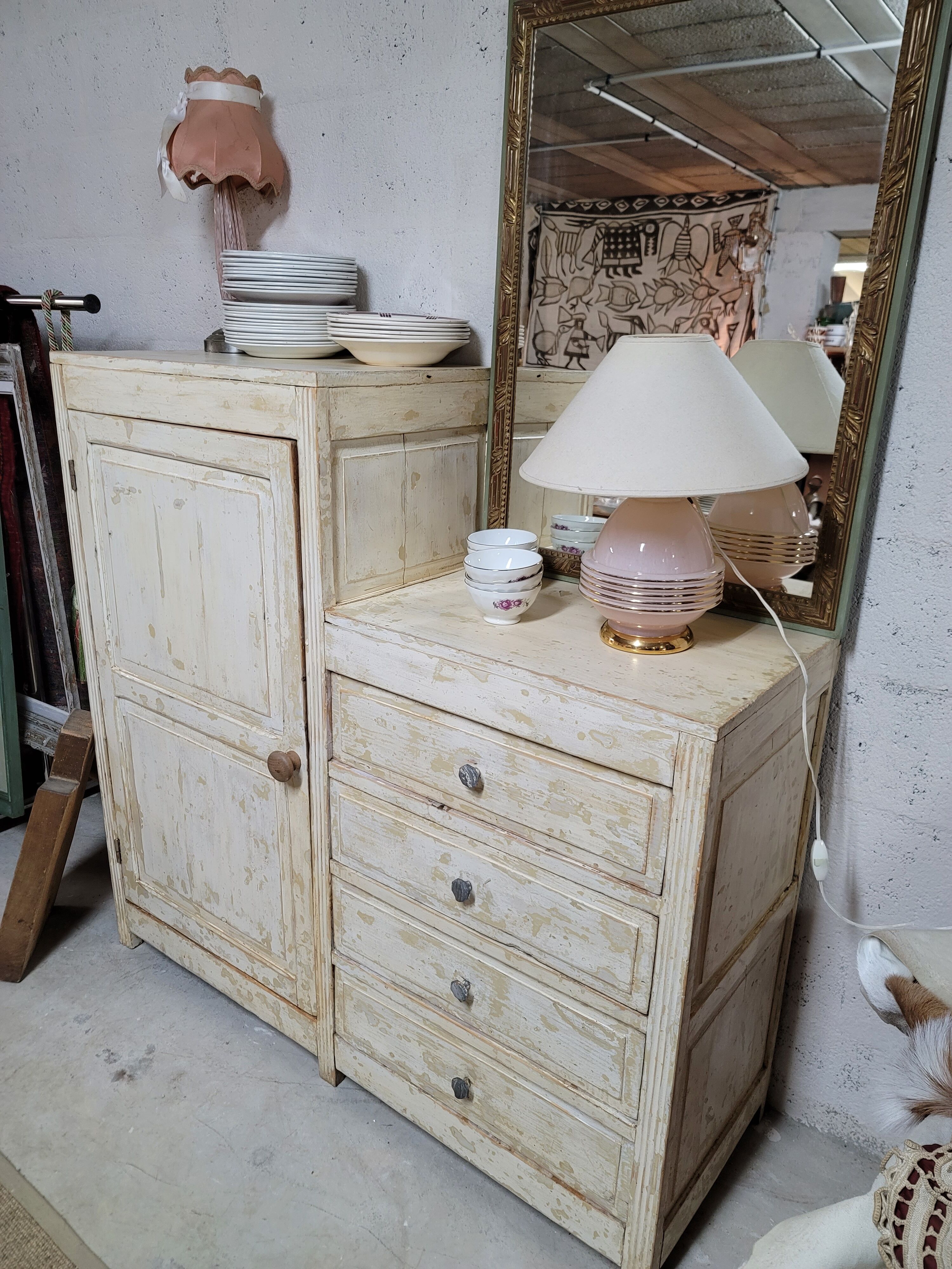 Asymmetrical vintage buffet