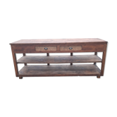 Pine Drapier Table, 2 Drawers, 2 Floors