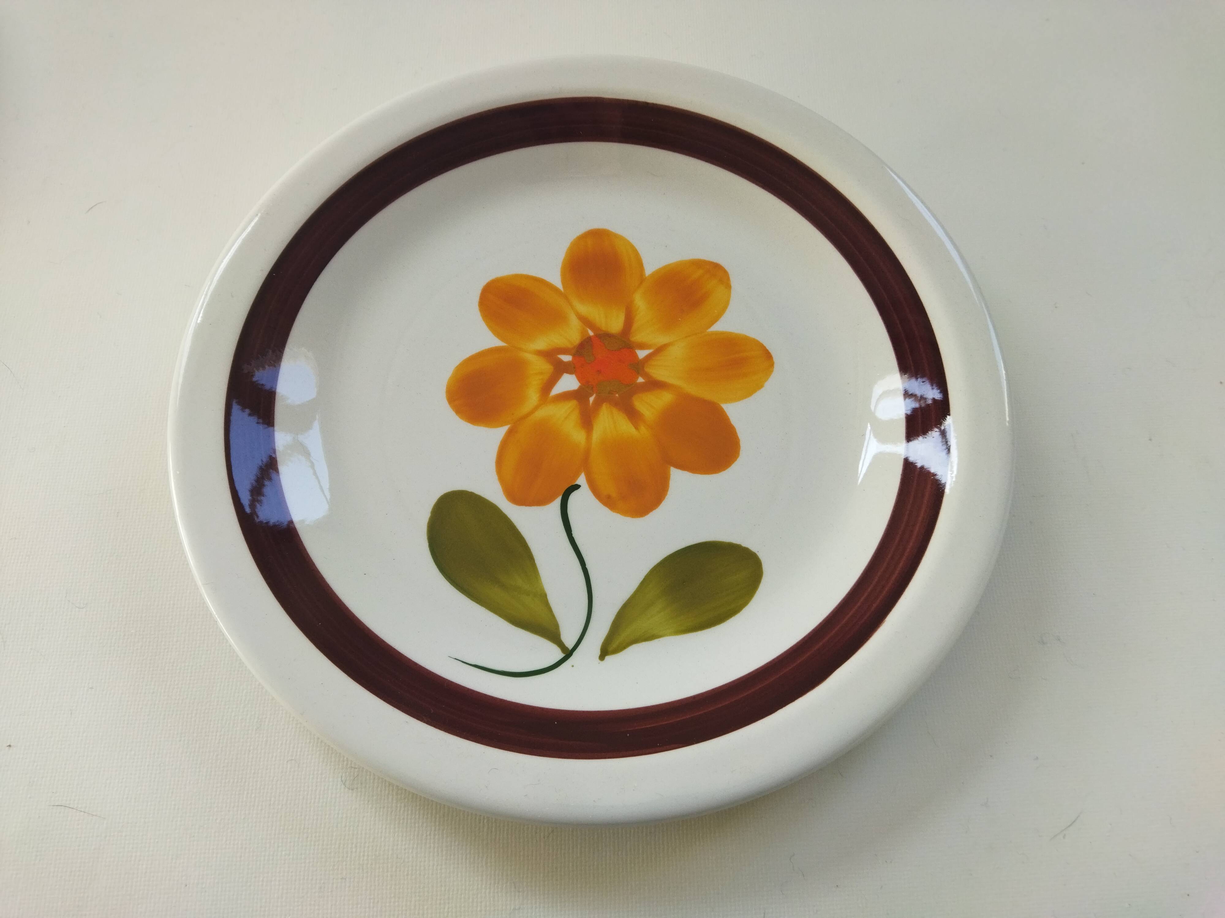6 plates in vintage Italian earthenware 1970