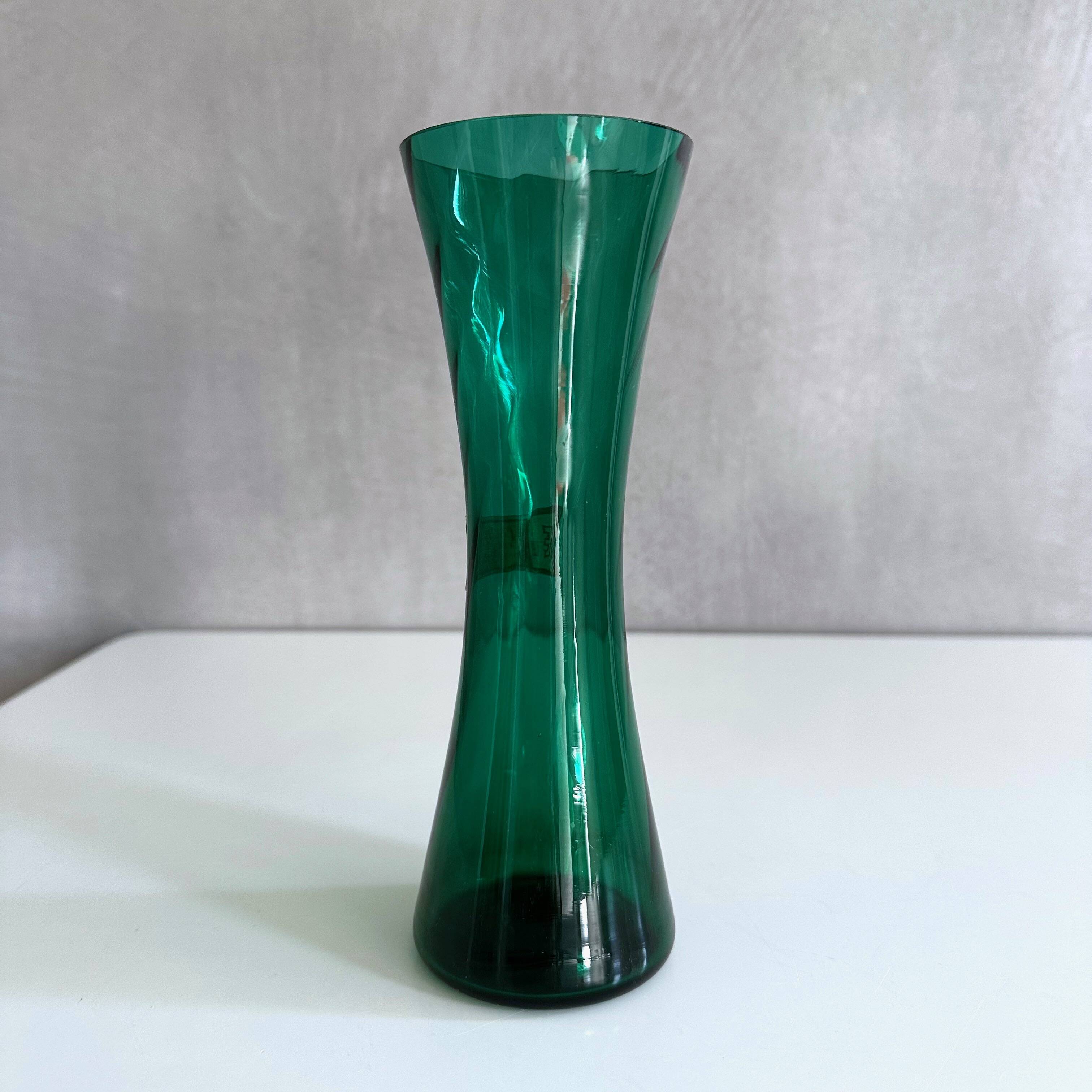 Mid Century glass vases, crystal glass, glassworks Rheinpfalz, 60's