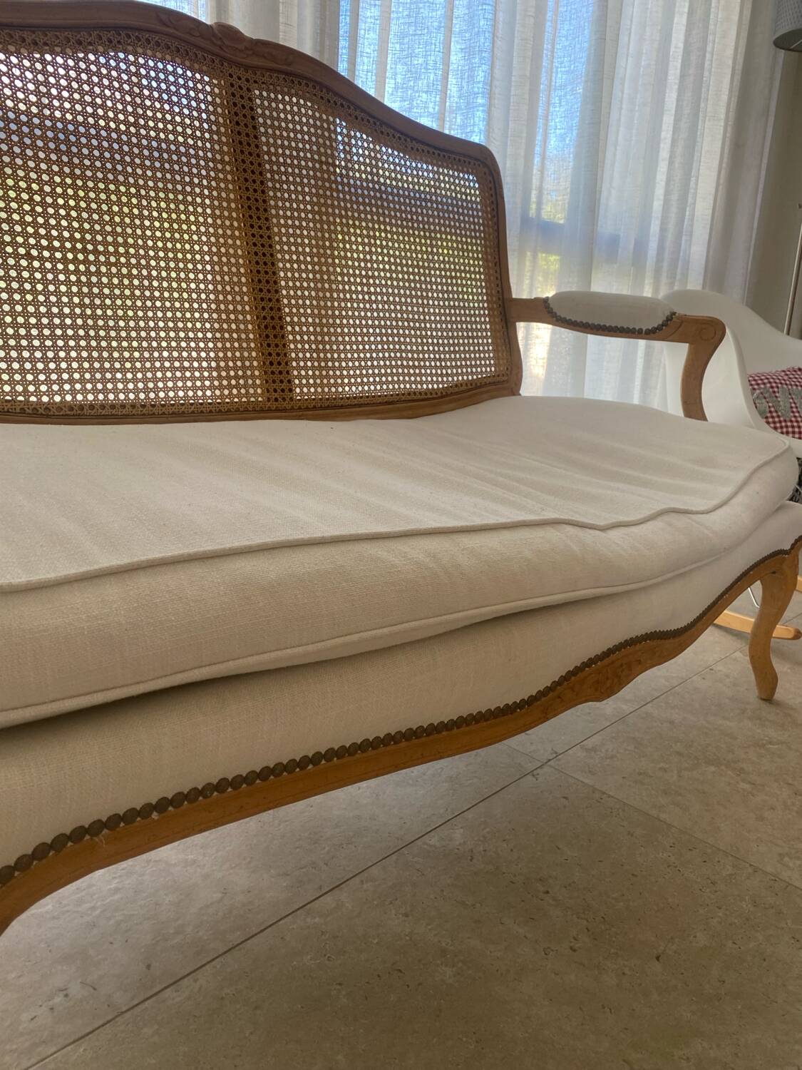 French vintage bank chair