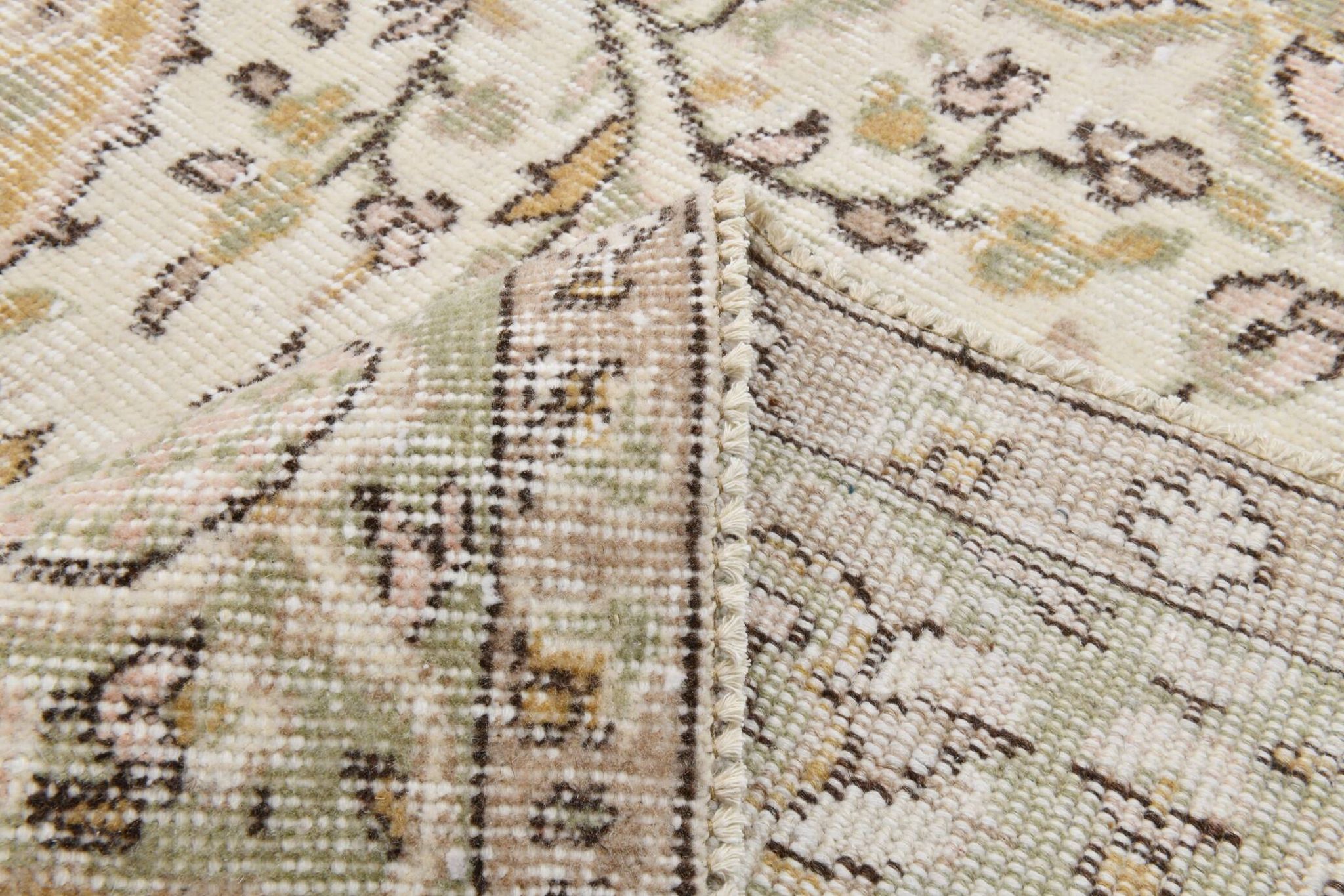 Cream & Beige Antique Turkish Rug 163x267Cm SK 21968