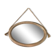 Miroir ovale en bois et cordage natrurel