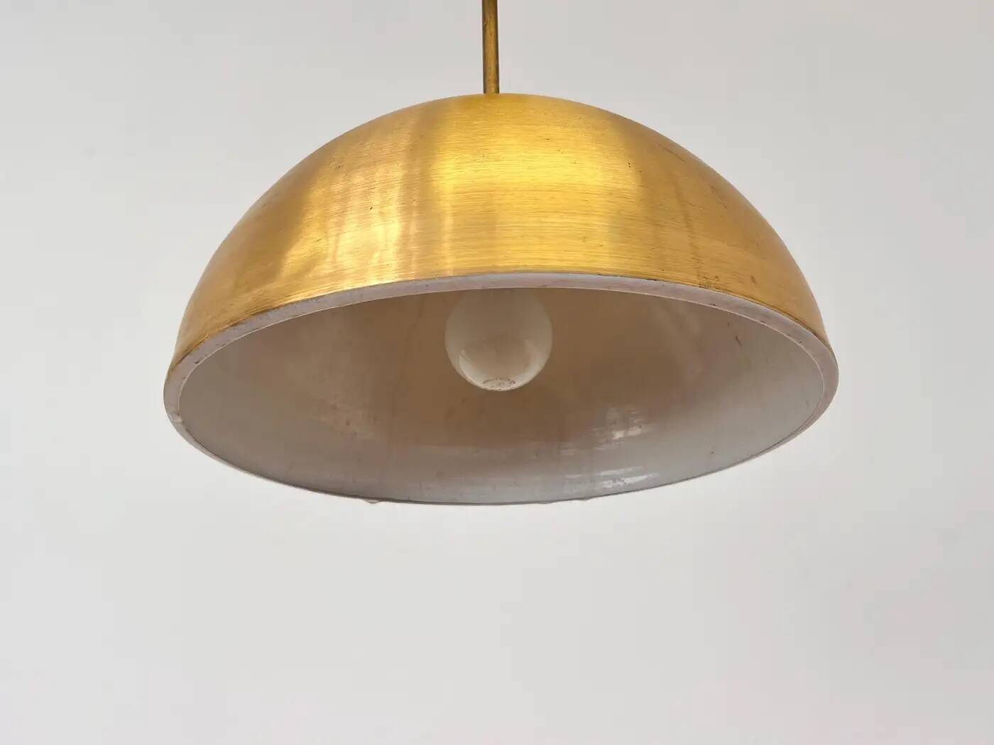 Design Scandinavian style brass pendant - 1960s / Czechoslovakia