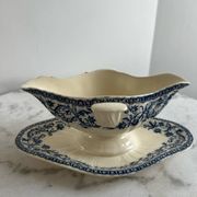 Saucière gien guirlandes 1937 terre de fer