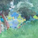 Tableau "Bord de l'Ouche" (Côte d'Or) signé par Auguste Drouot Aquarelle