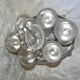 Egg bowl old egg service silver metal 6 shells display salt shaker