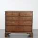 18th-century English antique oak commode