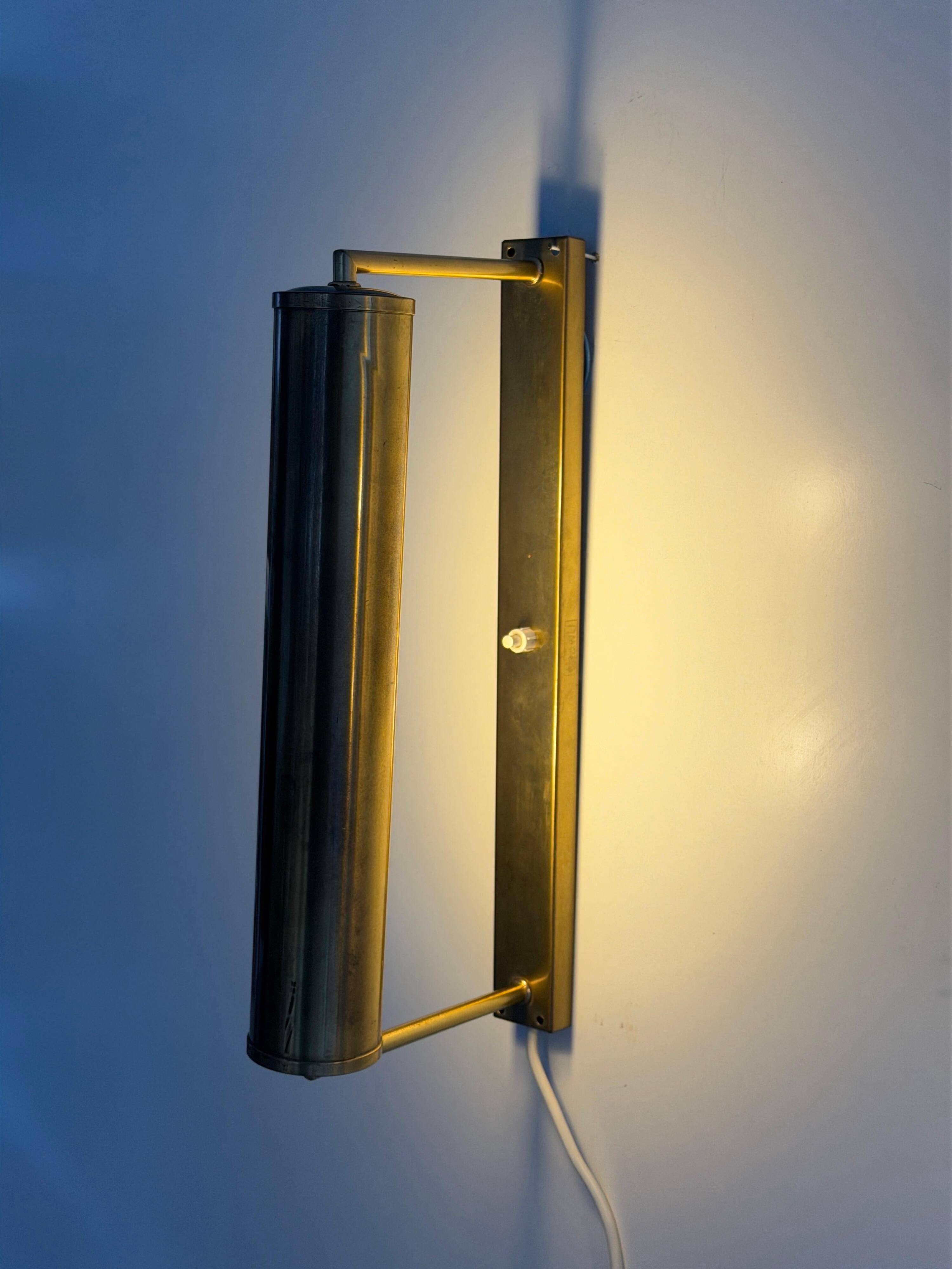Pair of brass wall lights with adjustable heads from the mid-20th century, 1960, Germany.