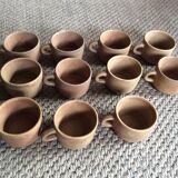 Series of 11 sandstone cups