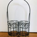 Wrought iron bottle holder