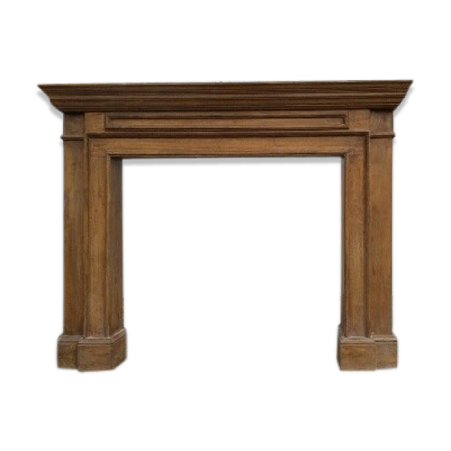 Wood fireplace mantle