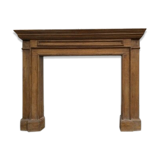 Wood fireplace mantle