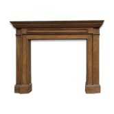 Wood fireplace mantle