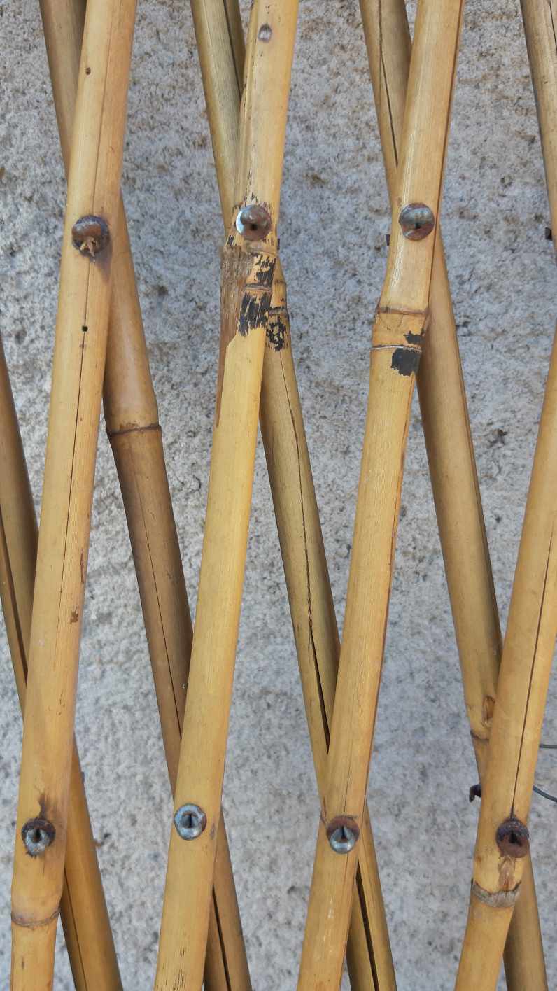 Claustra trellis vintage bamboo braces