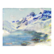 Mountain landscape, 20th century, signed, oil on wood, 23x18cm, without frame