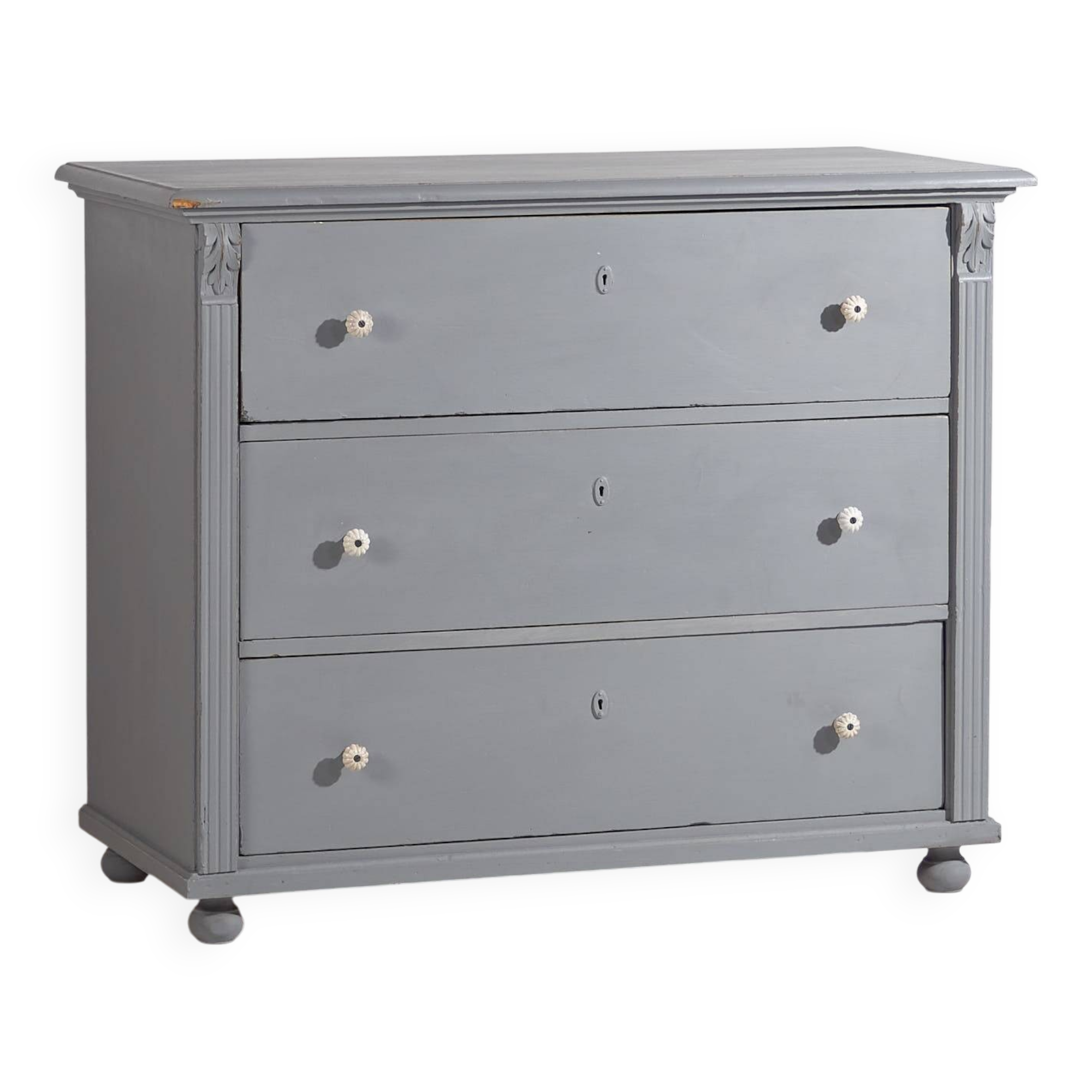 Antique grey chest of drawers (c.1920) #19