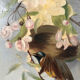 Huile sur toile fin XIXe, début XXe, Oiseaux branchés