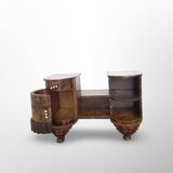 Italian art deco walnut console table, 1930s.