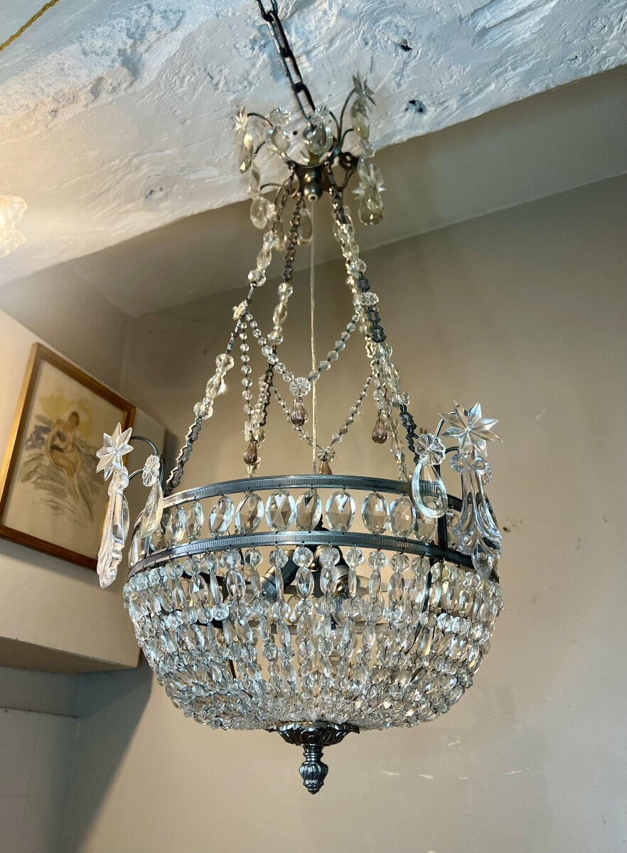 Louis XVI basket chandelier
