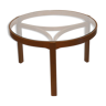 Scandinavian teak and glass coffee table