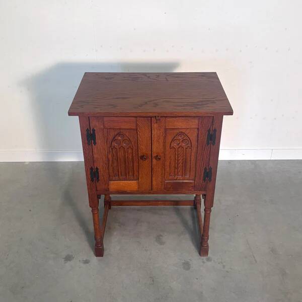 Vintage oak hall cabinet, 1960s