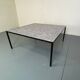 Mid-Century Modernist Rectangular Bleu Black Steel and Ceramic Coffee Table, 1960s