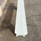Wooden bench painted white, French craftsmanship.