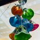 Abats-jour en suspension en tissu multicolore