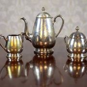 Service à café/thé en argent, années 1930, ensemble de 3 pièces