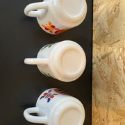 3 cups Mugs mobil 1972 designer Jean-Charles Meunier Arcopal editor